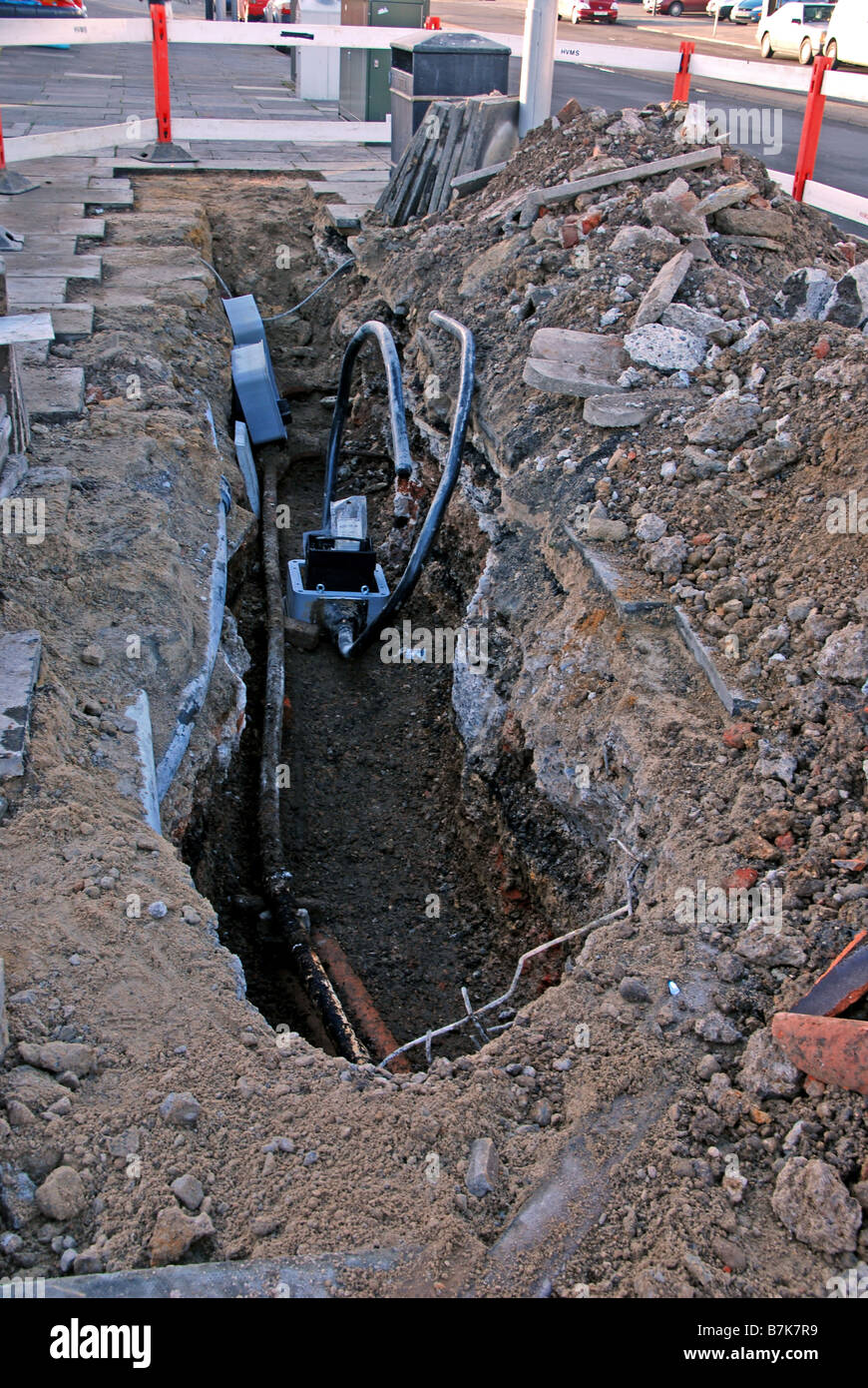 Hole in Pavement Stock Photo Alamy