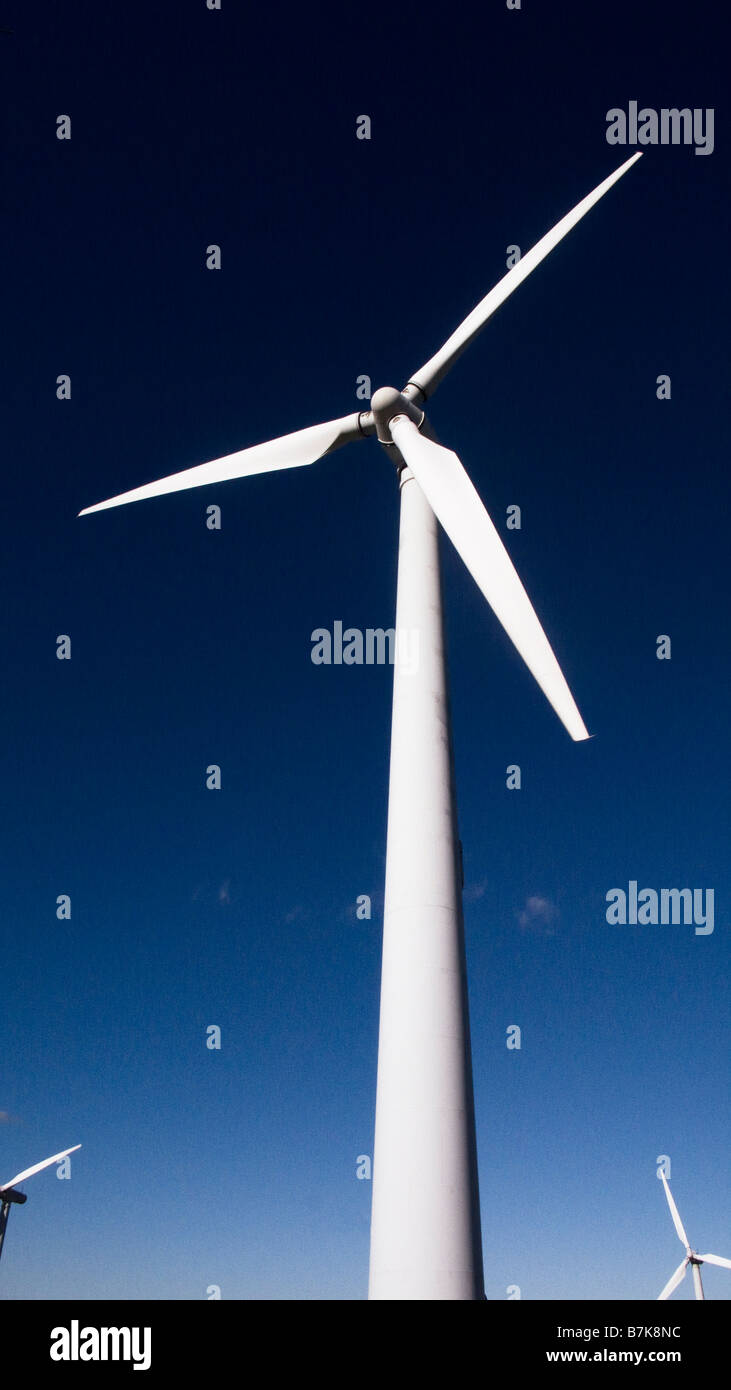 Wind Turbines against blue sky Stock Photo - Alamy