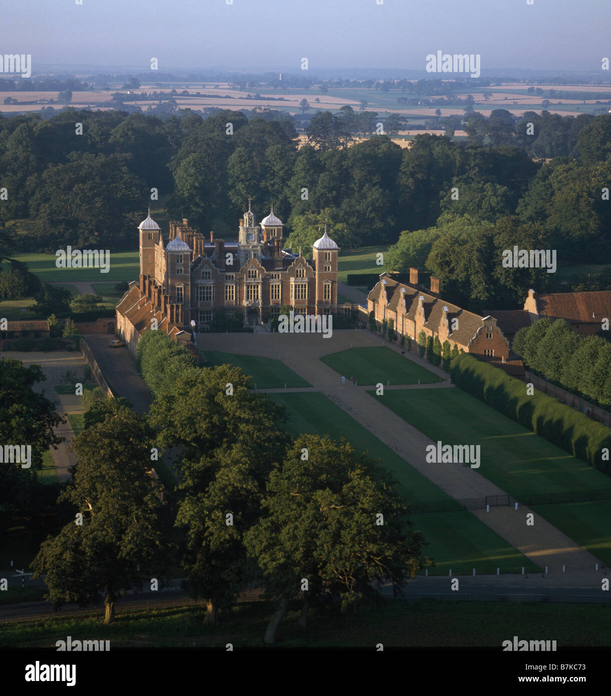 Blickling Hall Norfolk Aerial view Stock Photo Alamy