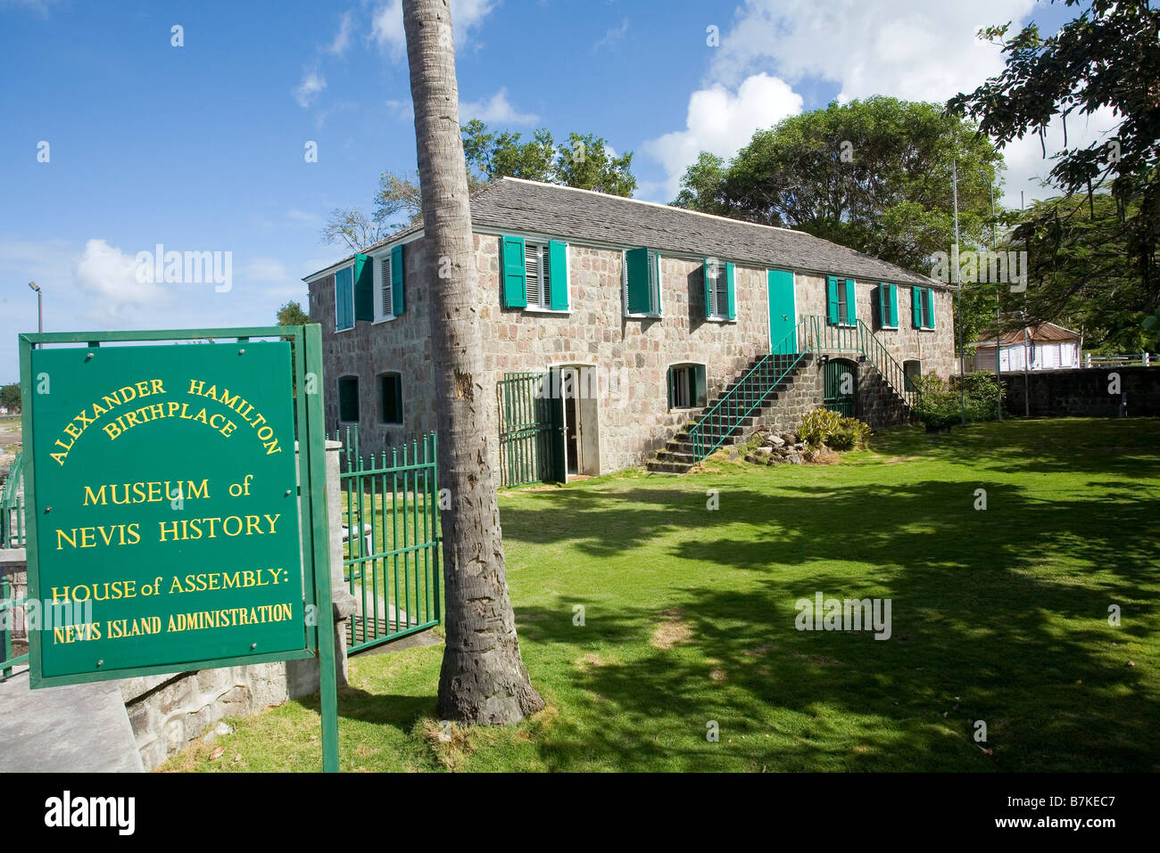 The Alexander Hamilton Museum in  Nevis History at Charlestown. Stock Photo