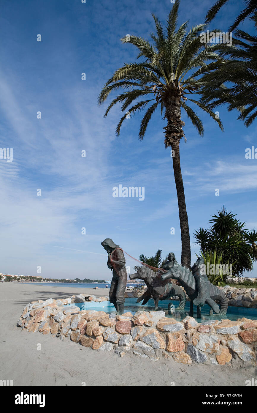 Los Alcazares beach Sculpture Stock Photo