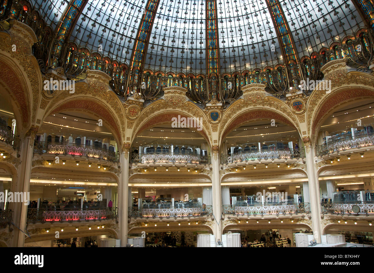 Galeries Lafayette department store Paris 9e arr. Ile de France. France Stock Photo
