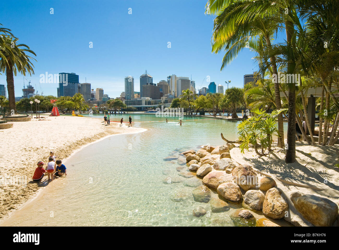 South Bank Parklands, Downtown Brisbane, Queensland, Australia Stock Photo  - Alamy