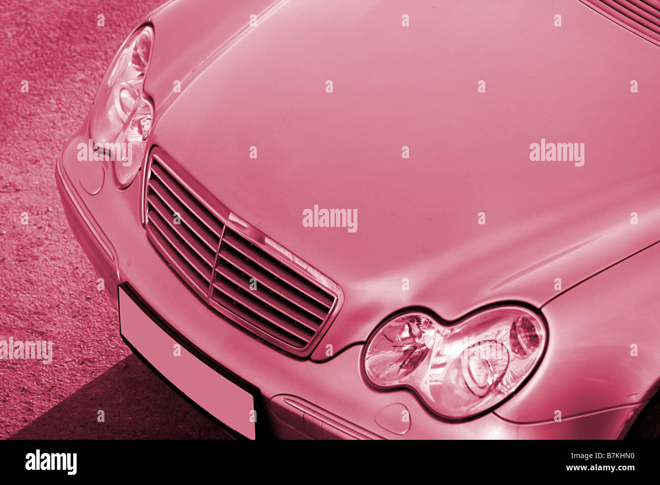 Car view from the front on the highway Stock Photo Alamy