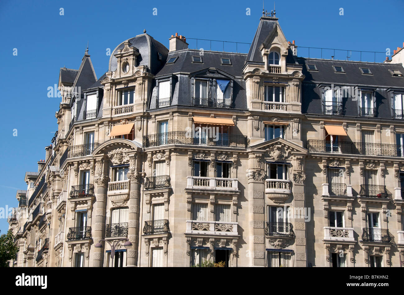 Haussmannien building in Paris. France. Stock Photo