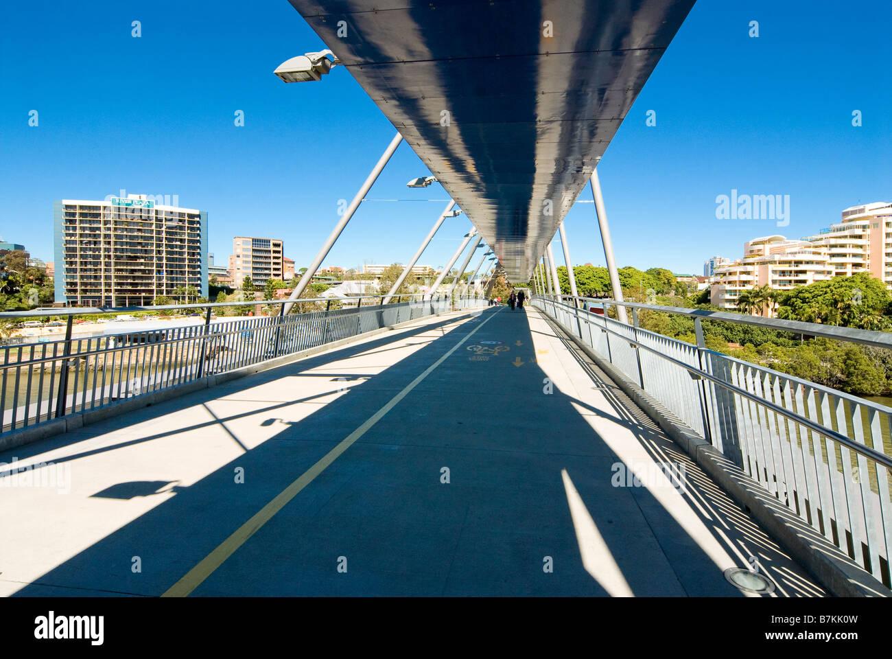 Goodwill Bridge over the Brisbane River, Brisbane, Australia Stock Photo