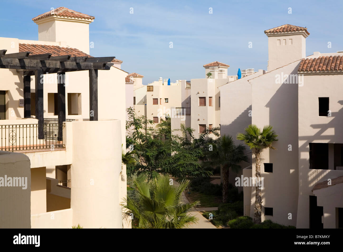 Spanish housing complex Stock Photo Alamy