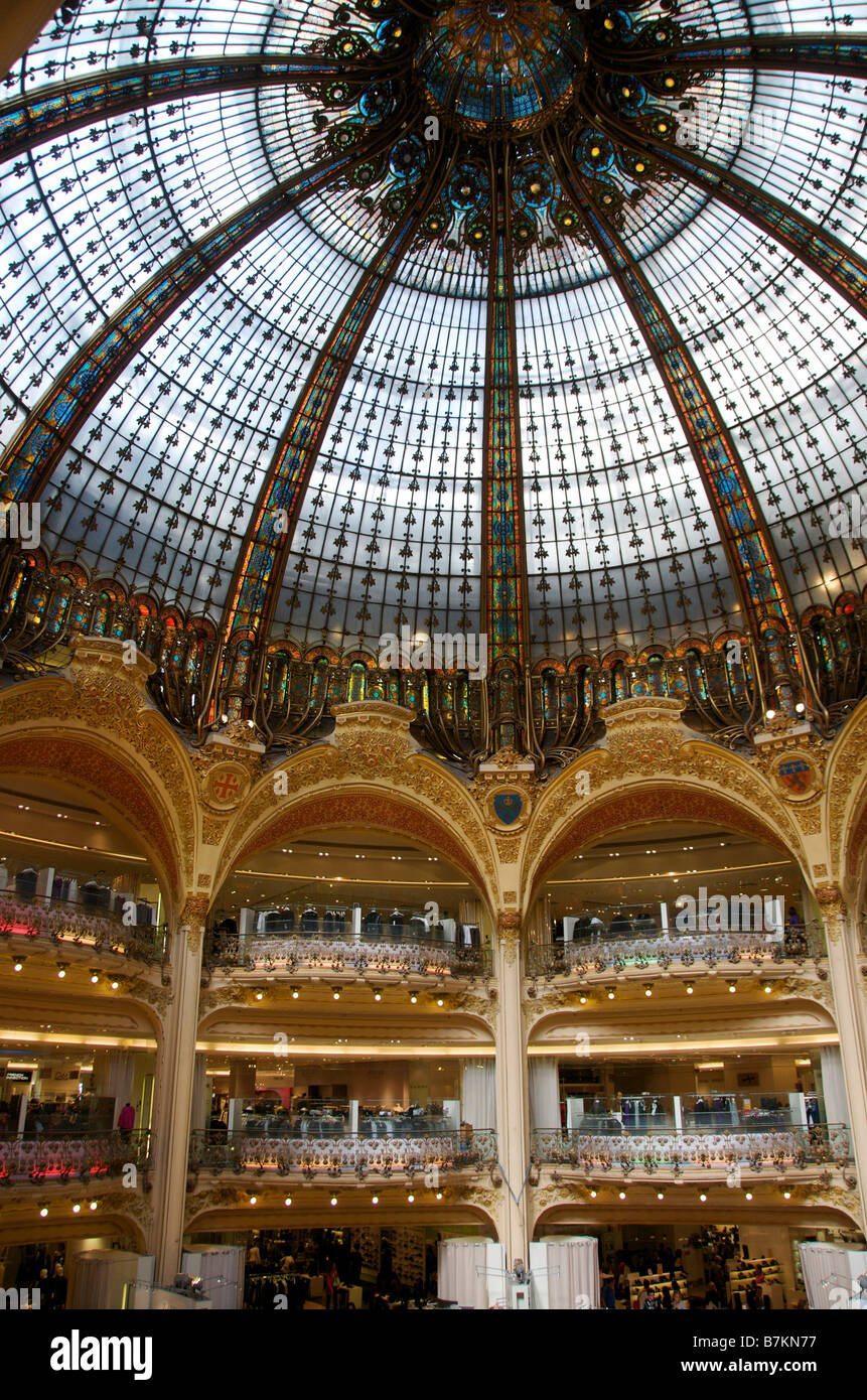 Galeries Lafayette department store Paris France Stock Photo