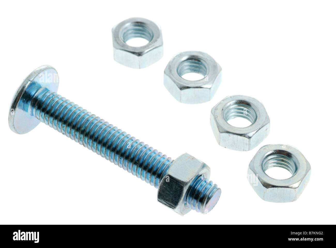 Bolts and nuts. Fixing details for a fastening of details Stock Photo