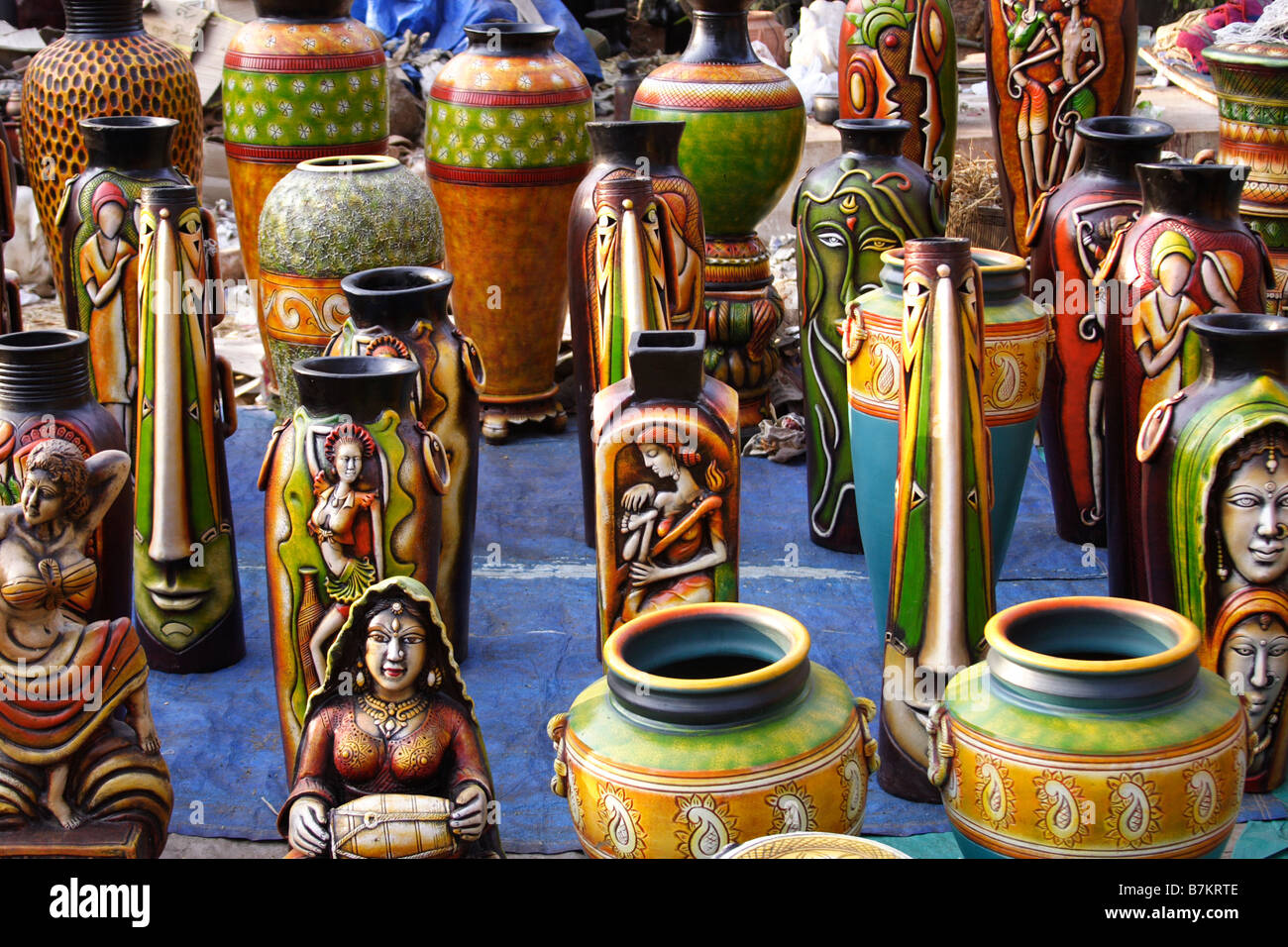 Pottery Rajasthan India Pots High Resolution Stock Photography and