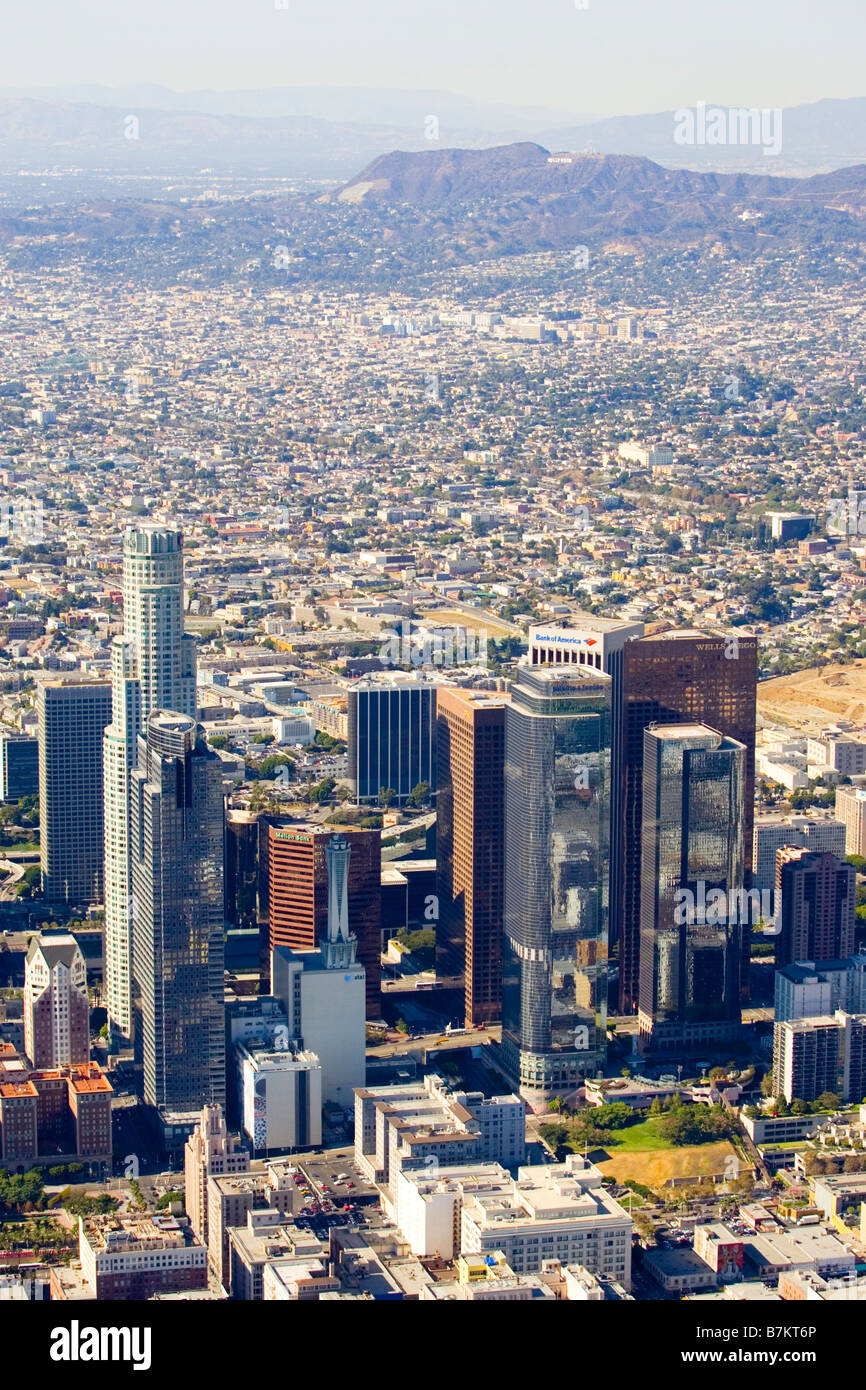 Downtown Los Angeles California Aerial View Stock Photo - Alamy