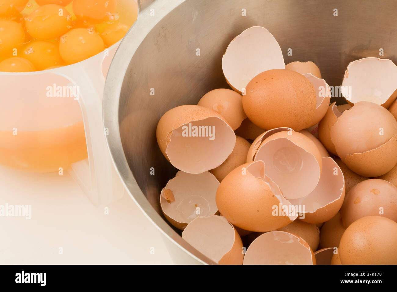 Eggshells and Eggs Stock Photo