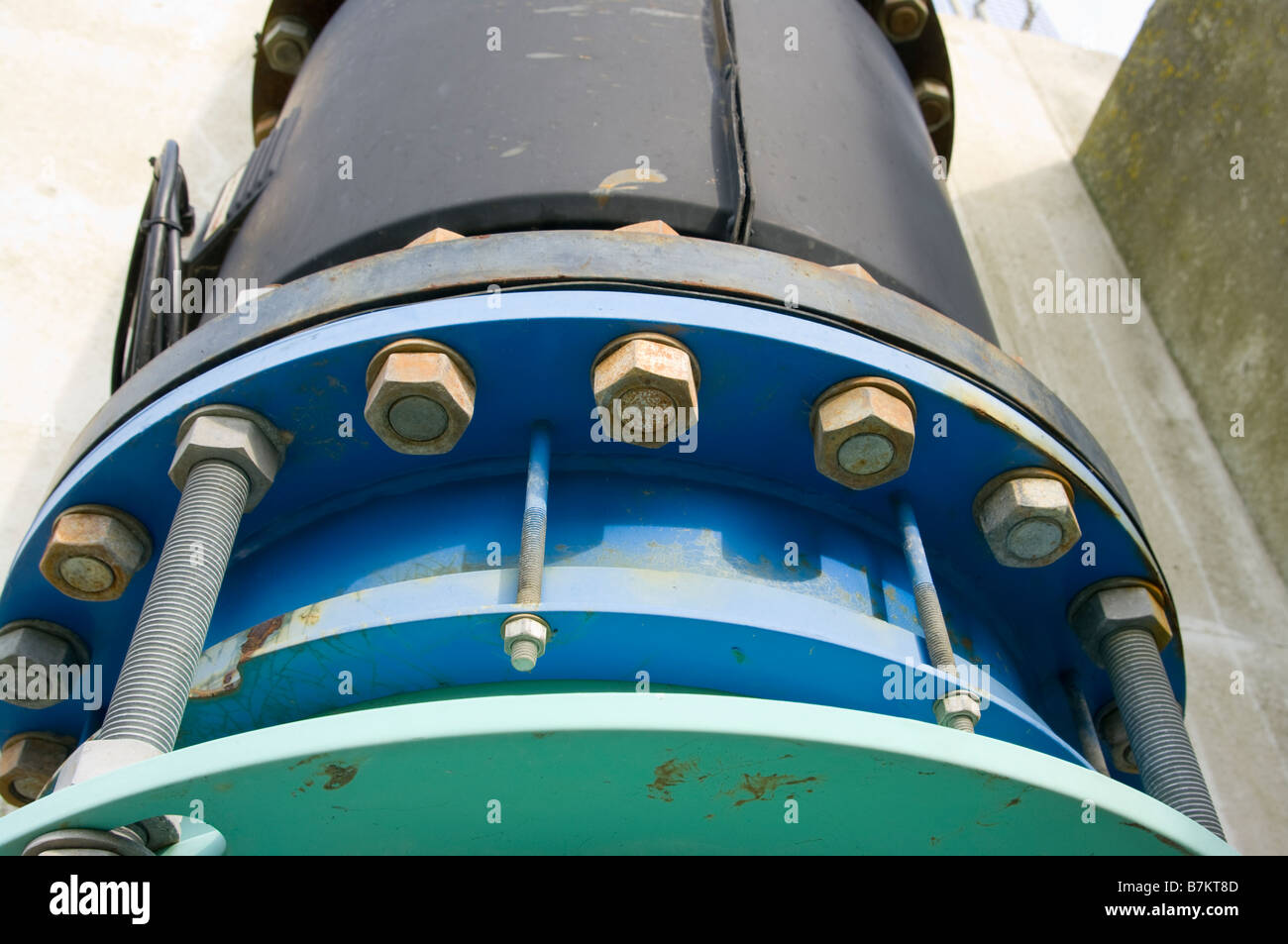 Bolted Coupling On a Metal Pipe Nuts Bolts Stock Photo Alamy
