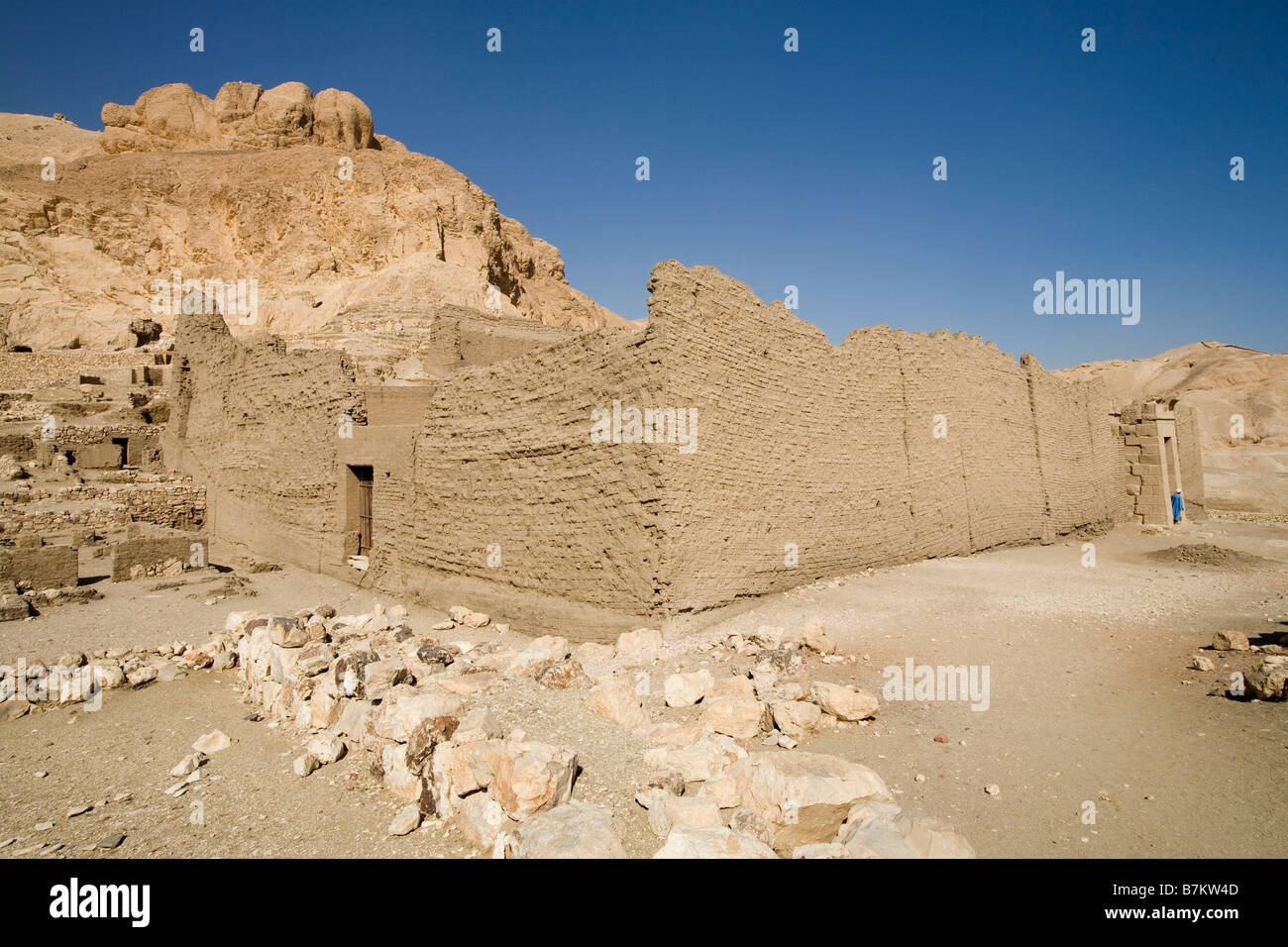 The Ptolemaic Temple at Deir el Medina: The Workers' Village on the West Bank Luxor, Egypt Stock Photo