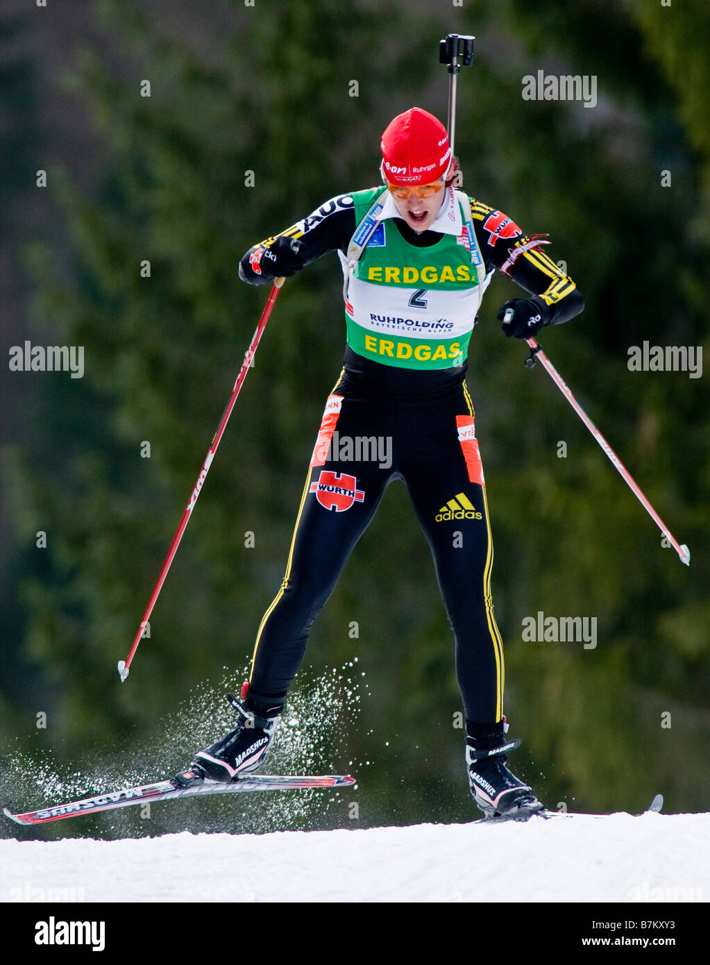 WILHELM Kati Deutschland Biathlon Weltcup Verfolgung Frauen Männer Ruhpolding 18 1 2009 Stock Photo