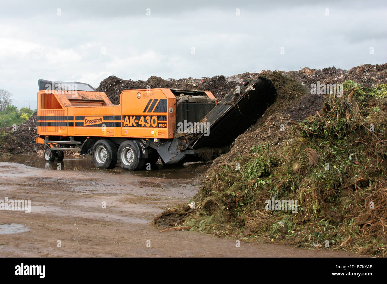Green Waste Recycling at Agrivert in Chipping Norton Oxfordshire Stock