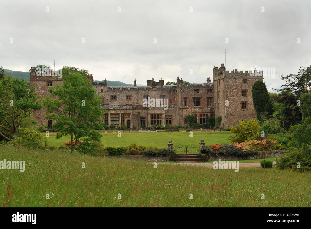 Muncaster Castle Cumbria home of the Frost Pennington family for over 800 years Stock Photo