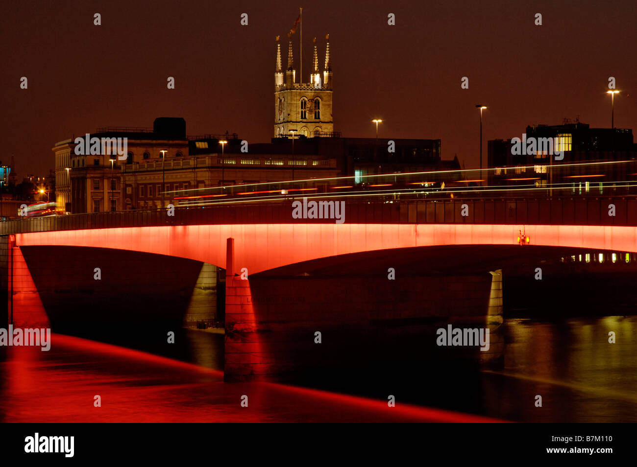 London Bridge at night Stock Photo Alamy