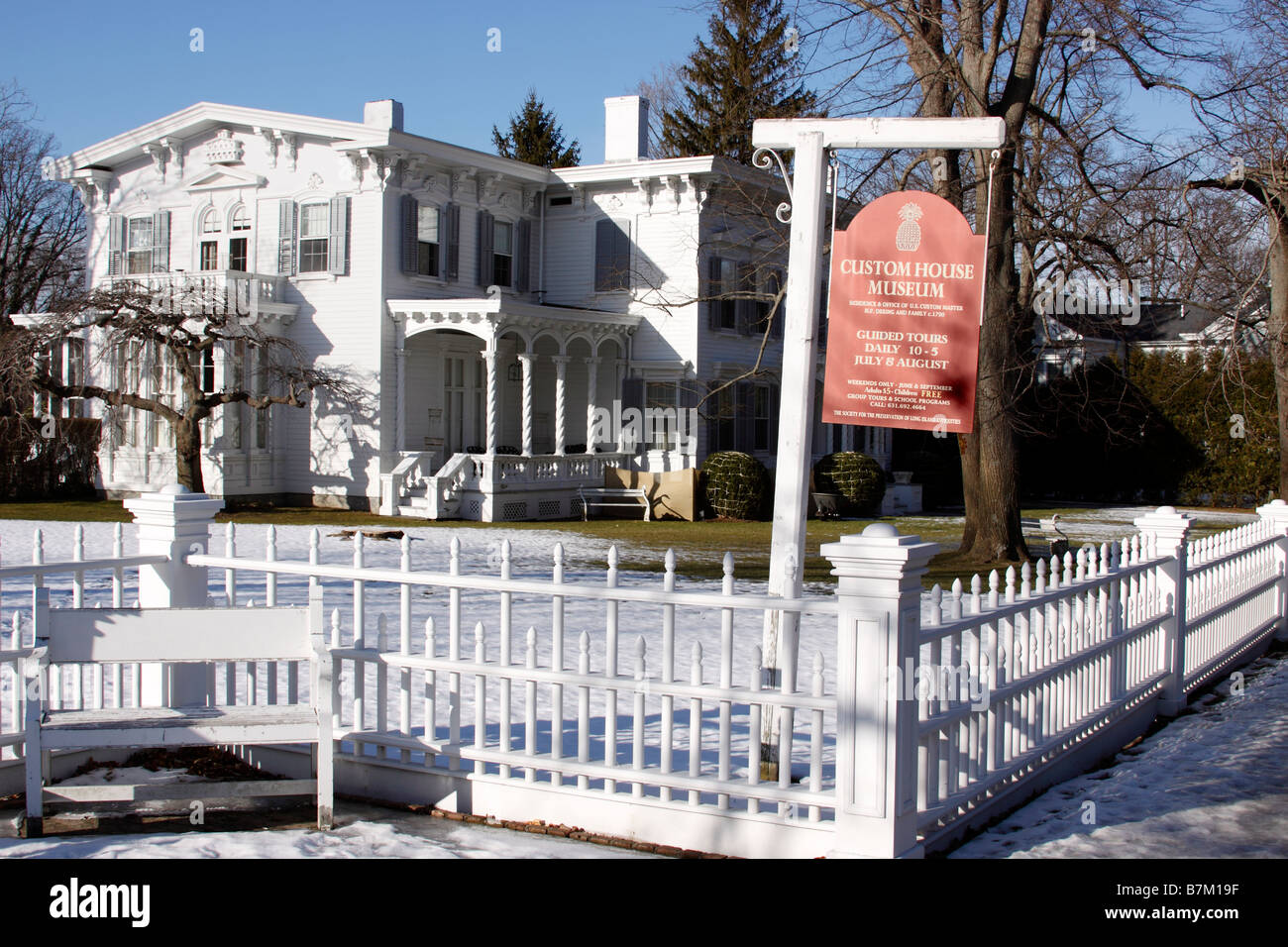 The Custom House, first USA customs post, Long Island, New York, USA Stock Photo