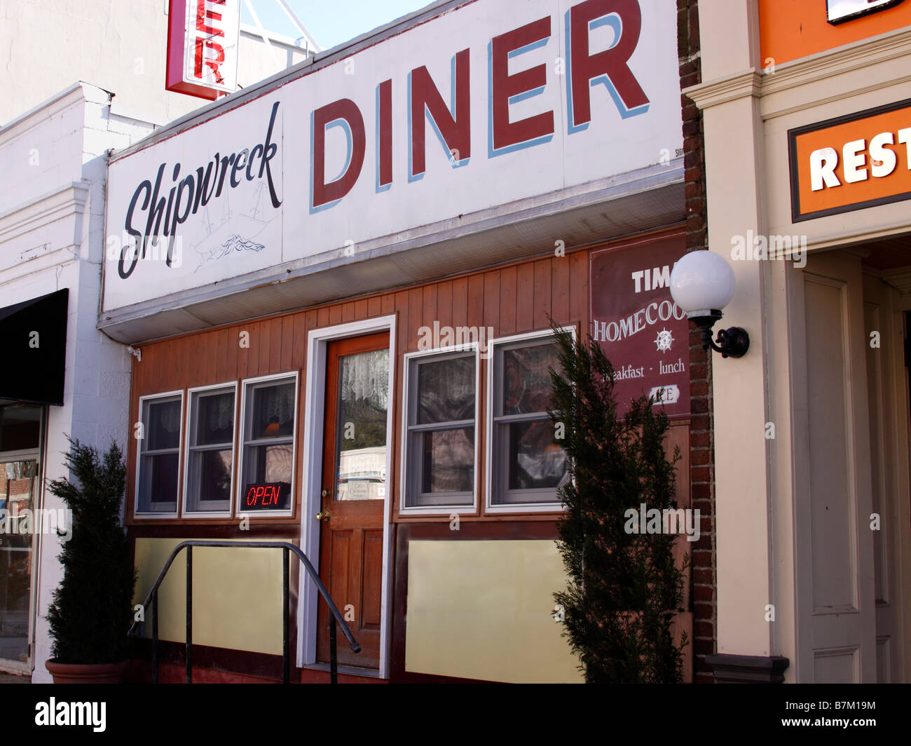 The Shipwreck Diner, Northport Harbor, Long Island, New York Stock