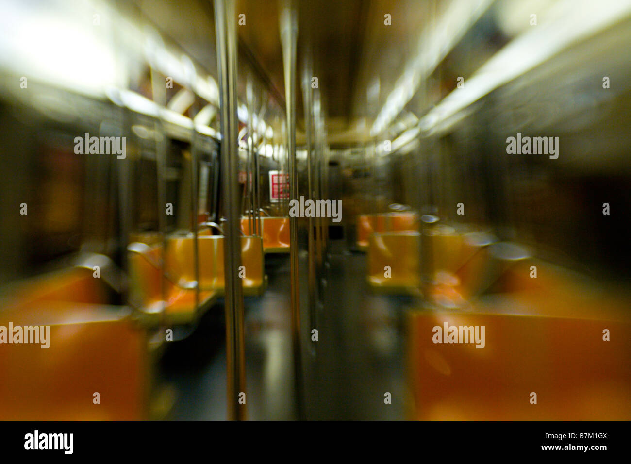 An empty subway car in New York City Stock Photo - Alamy
