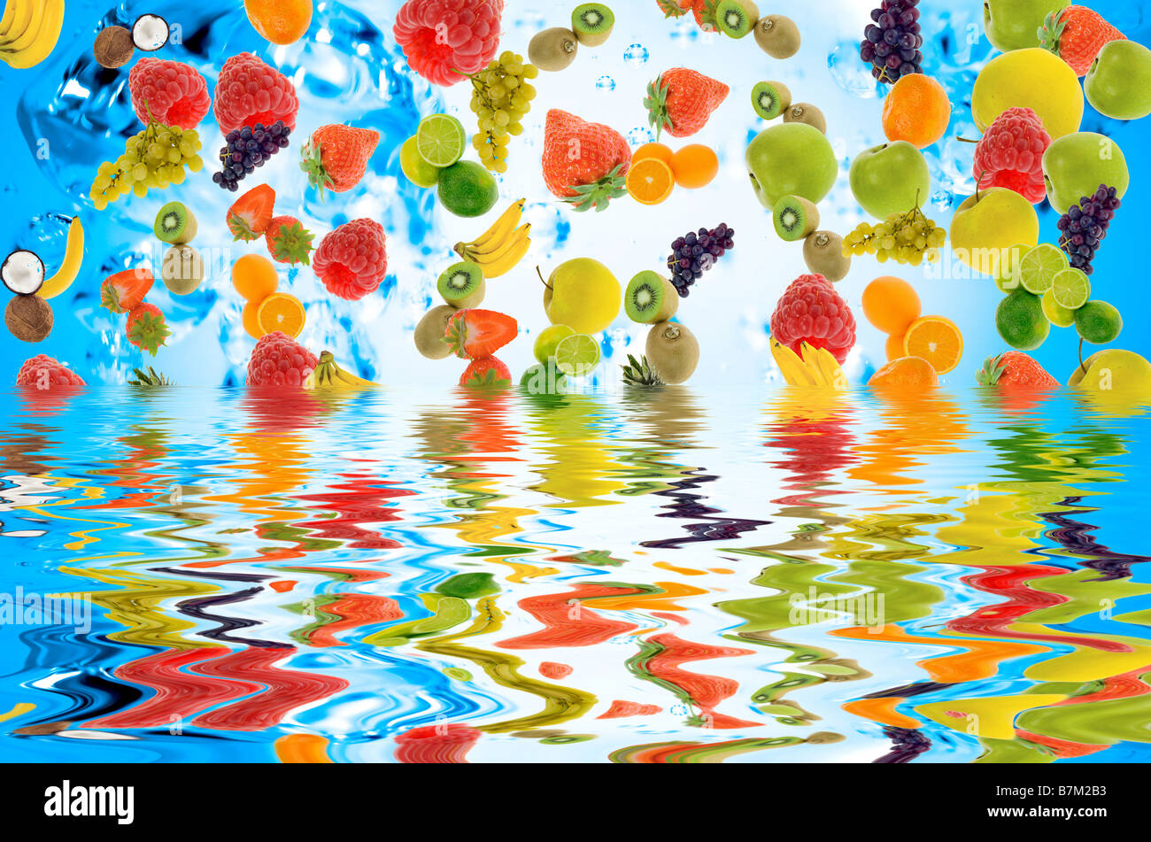 abstract fresh summer fruit concept for backgrounds Stock Photo - Alamy