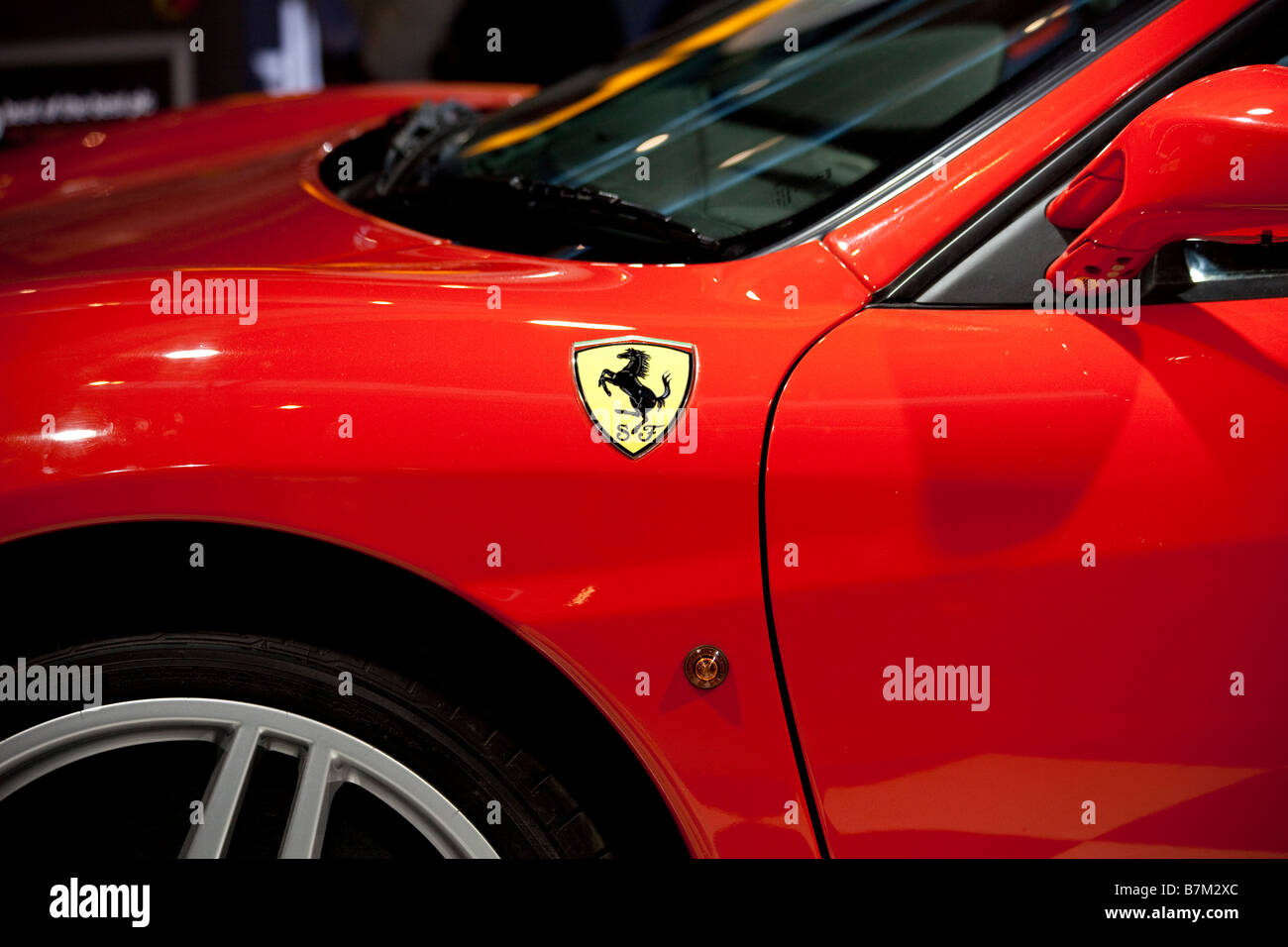 Ferrari F430 sports coupe, detail of side view Stock Photo