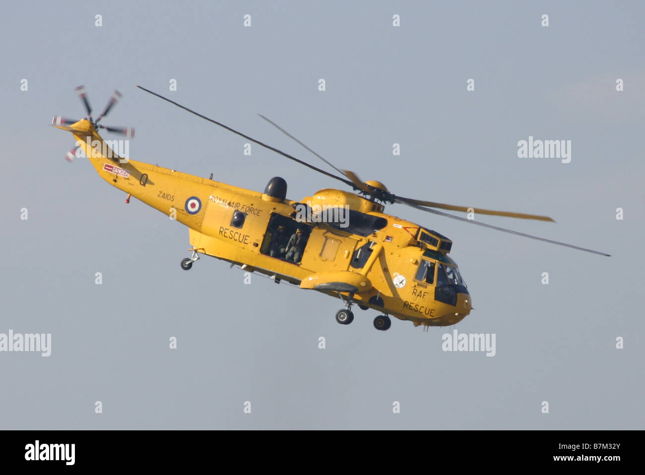 Sea King performs a flypast during the annual Battle of Britain Airshow at RAF Leuchars Stock Photo