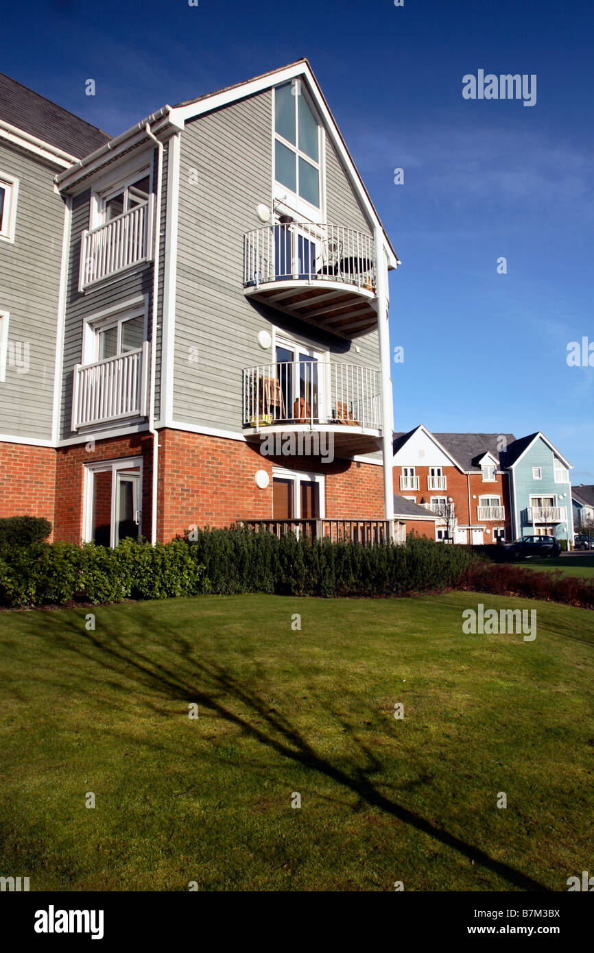 New housing development, Leybourne Lakes, Kent, England, UK Stock Photo