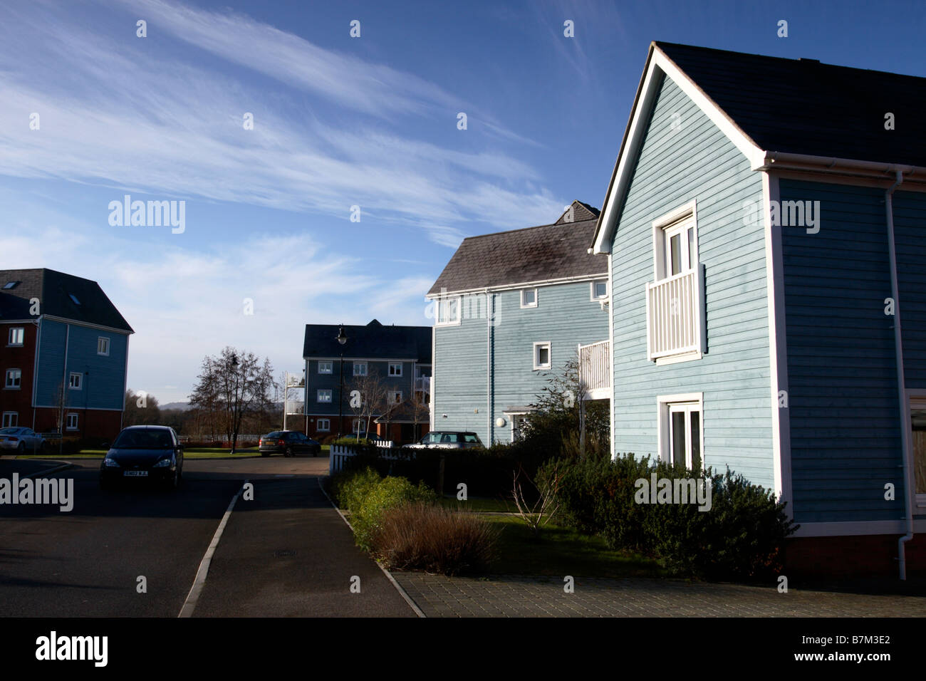 New housing development, Leybourne Lakes, Kent, England, UK Stock Photo