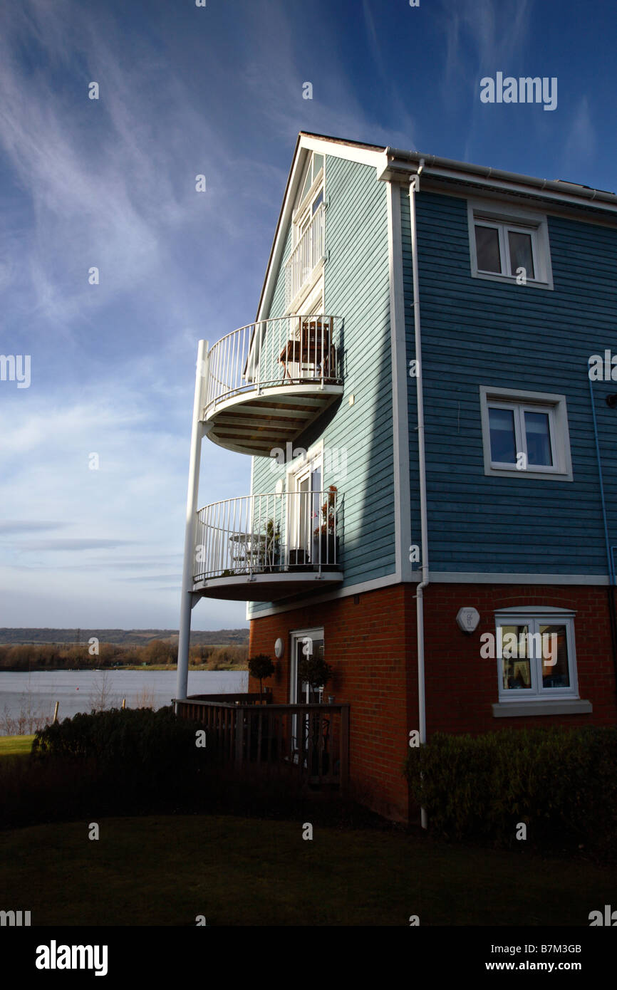 New housing development, Leybourne Lakes, Kent, England, UK Stock Photo