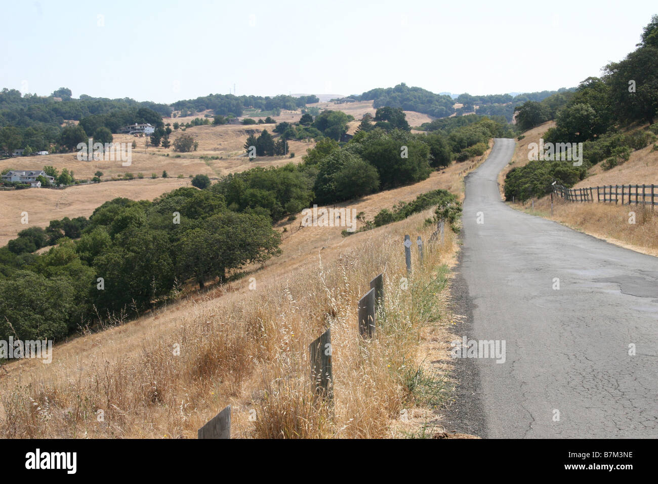A "gravity hill" in the Sonoma Mountains Stock Photo Alamy