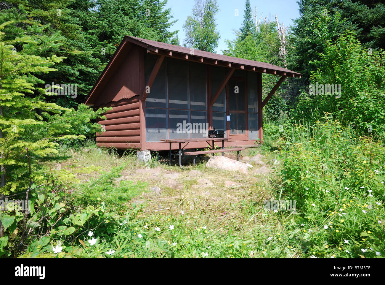 Campground Cabin On Isle Royale Stock Photo 21955039 Alamy