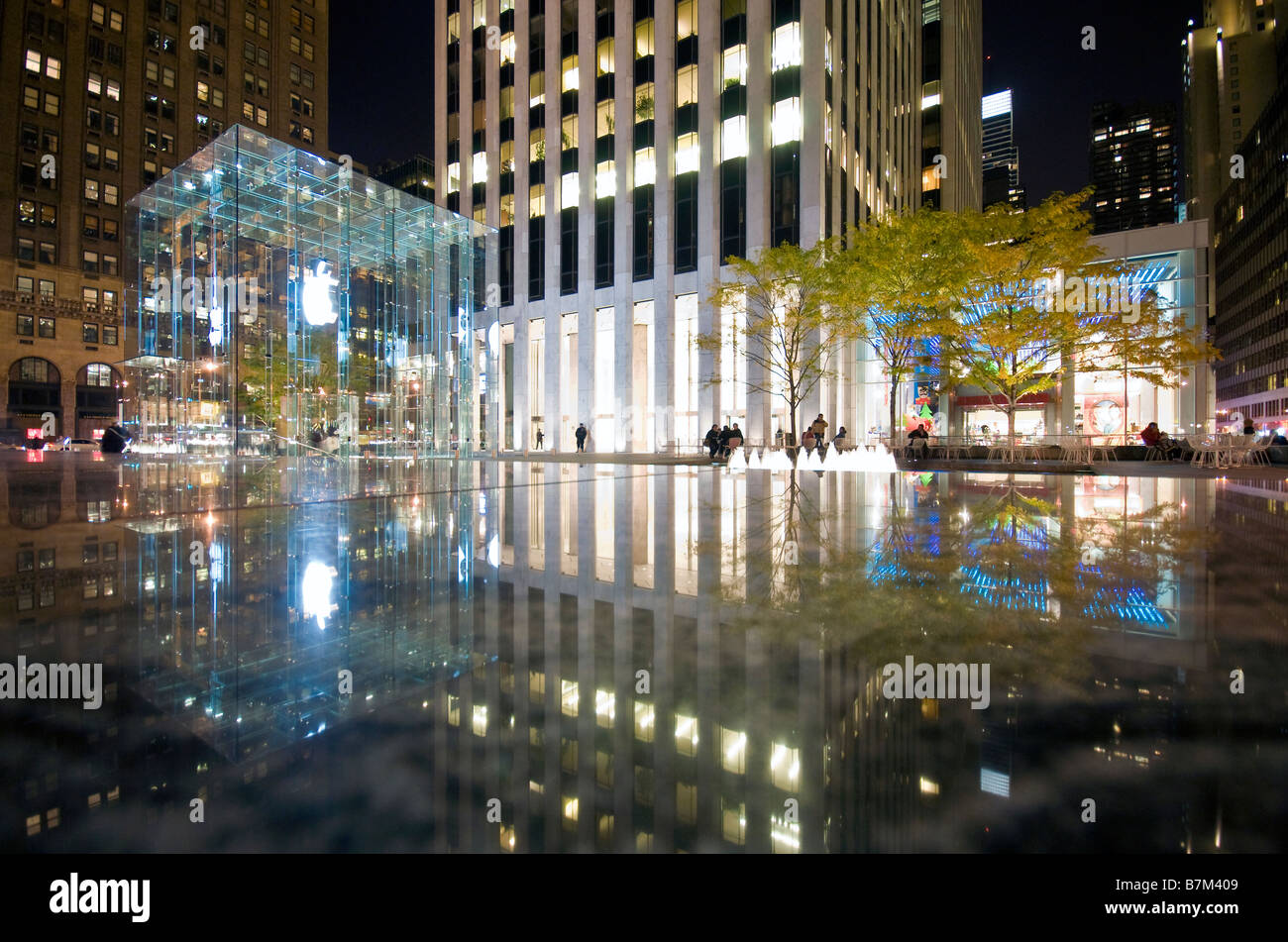 The Apple store entrance on Fifth Avenue, New York, USA Nov 2008 Stock