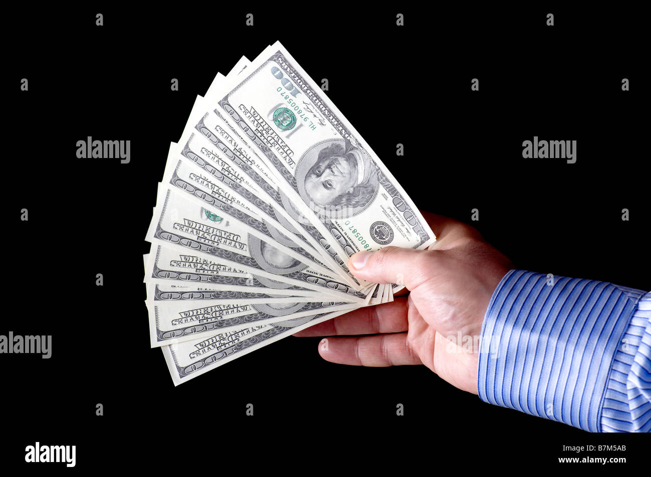 object on black currency banknote closeup Stock Photo