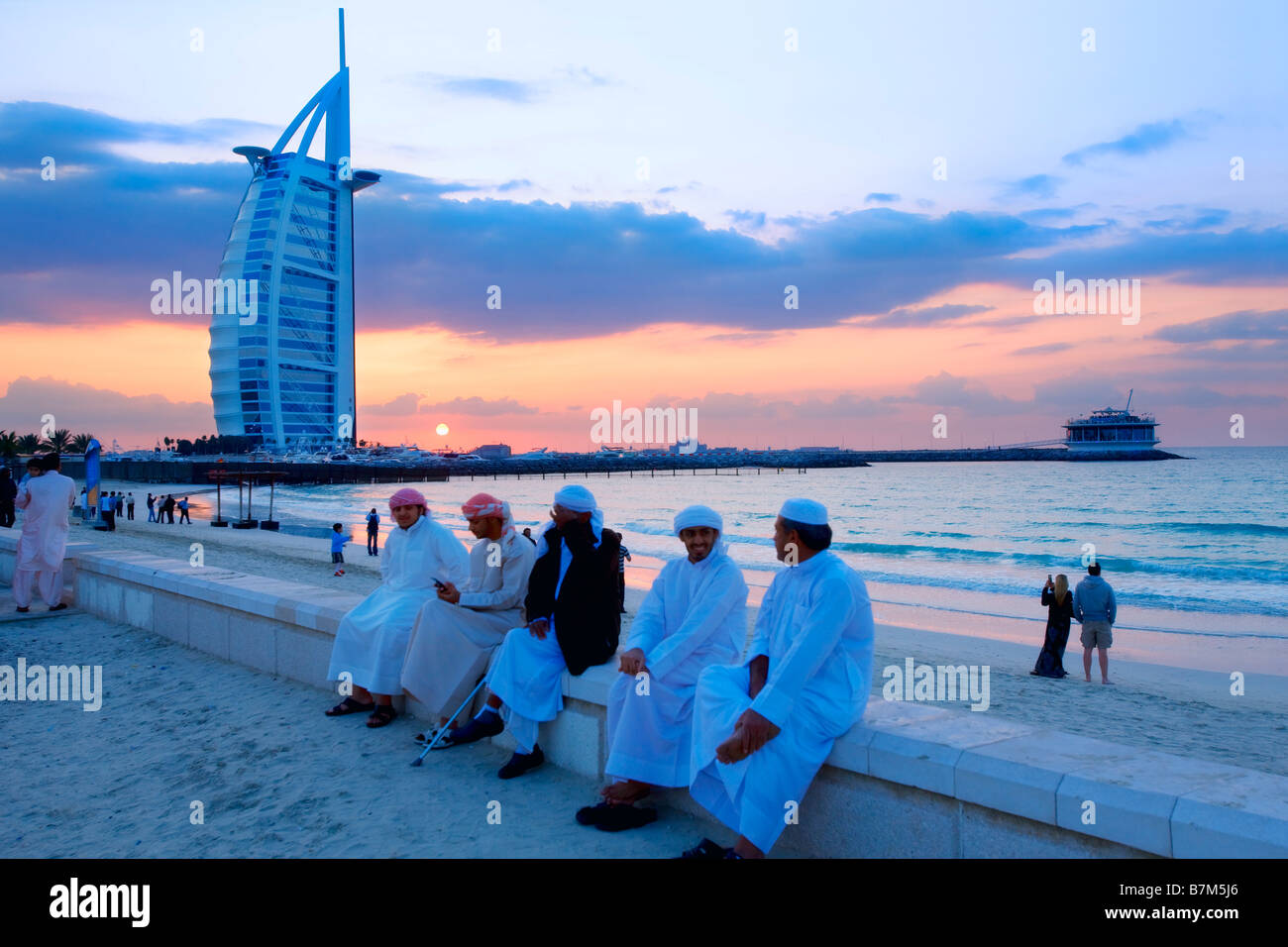 Burj Al Arab palace at Jumeirah Dubai Stock Photo