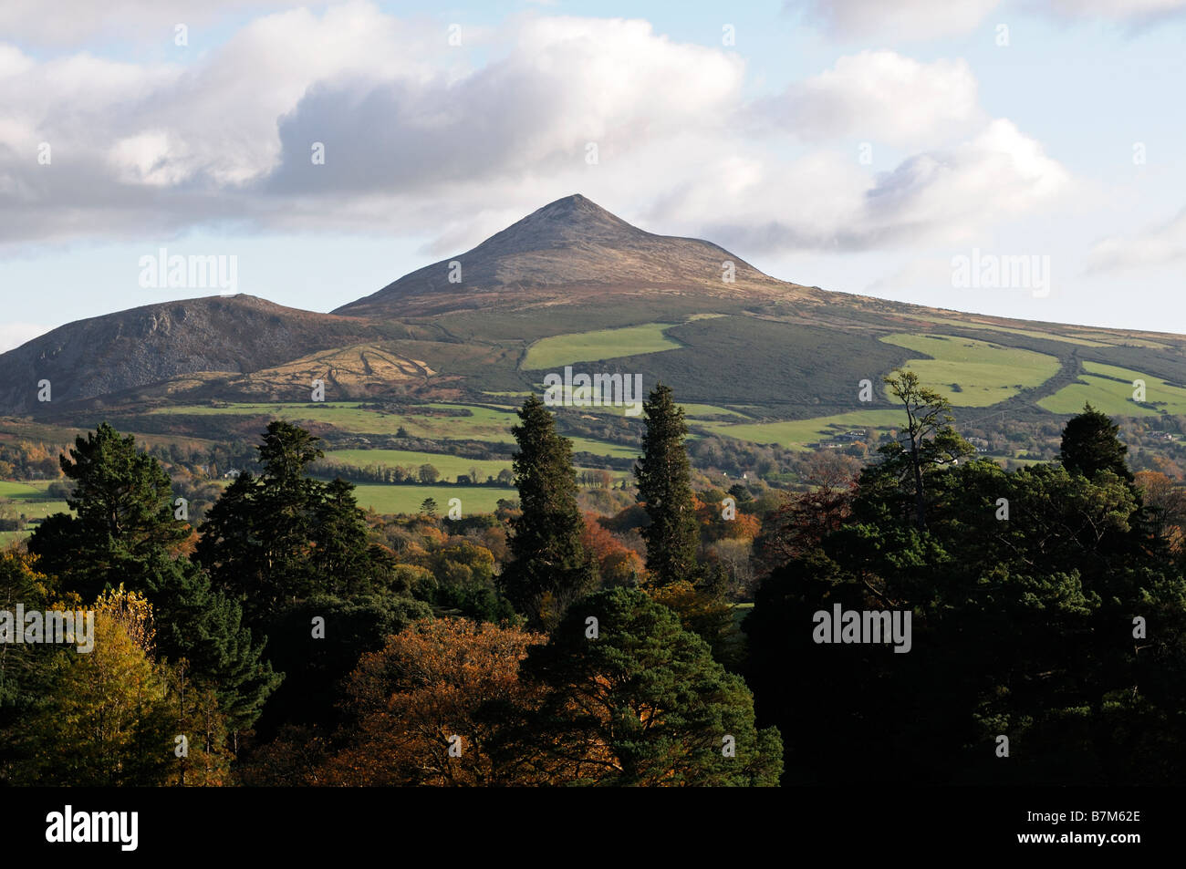 great sugarloaf mountain Ó Cualann county wicklow ireland soft evening light spring Stock Photo
