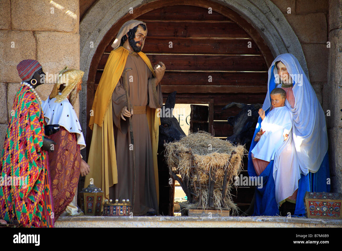Nativity scene in Saint Peter's Square in Rome, Italy Stock Photo Alamy