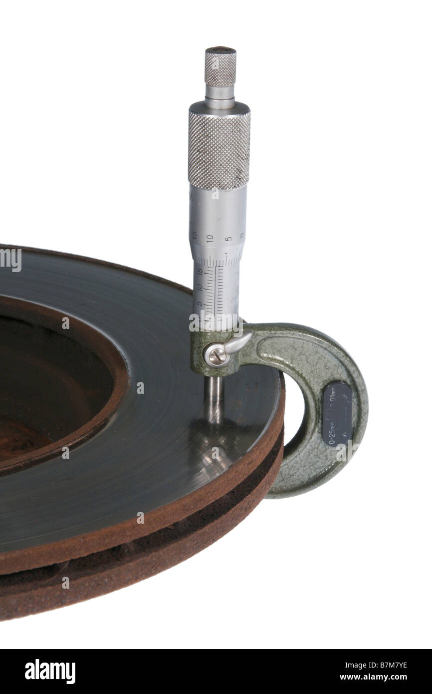 brake disc inspection Stock Photo