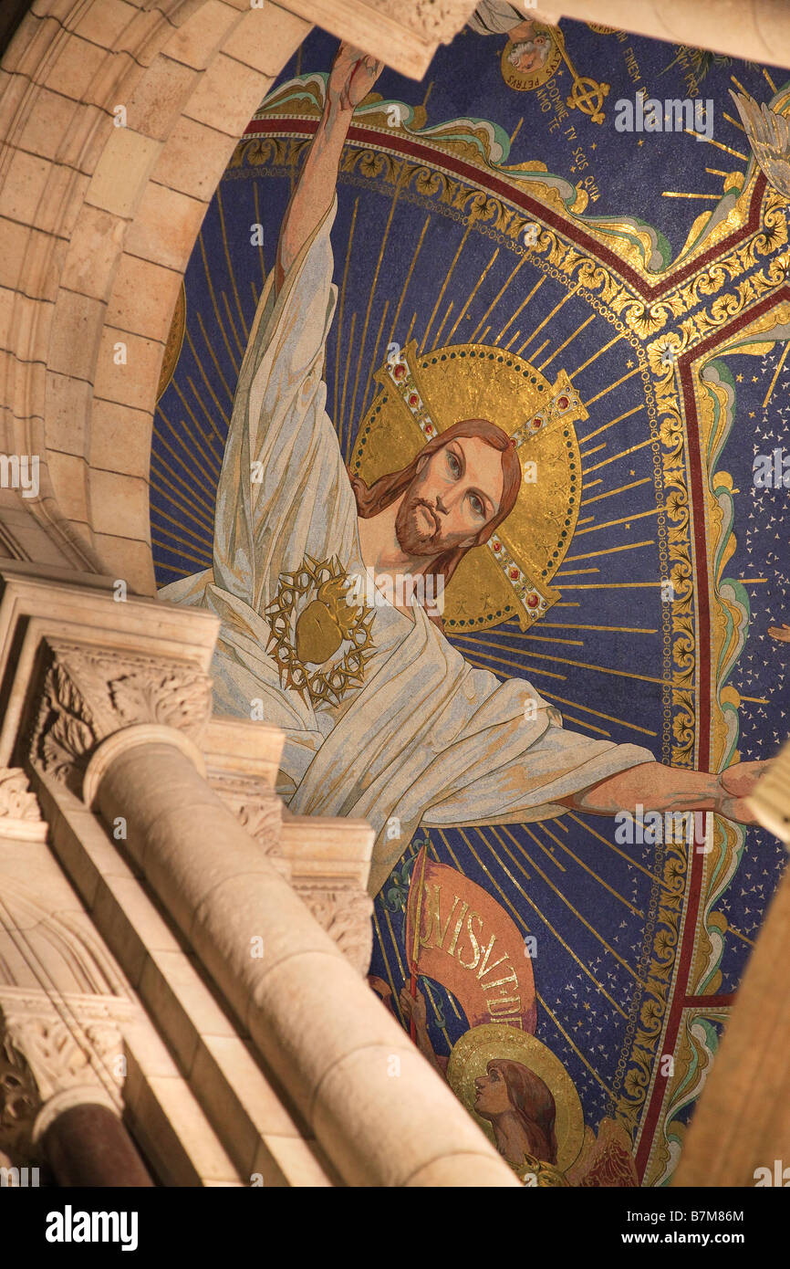 SACRE COEUR BASILICA TO MONTMARTRE Stock Photo