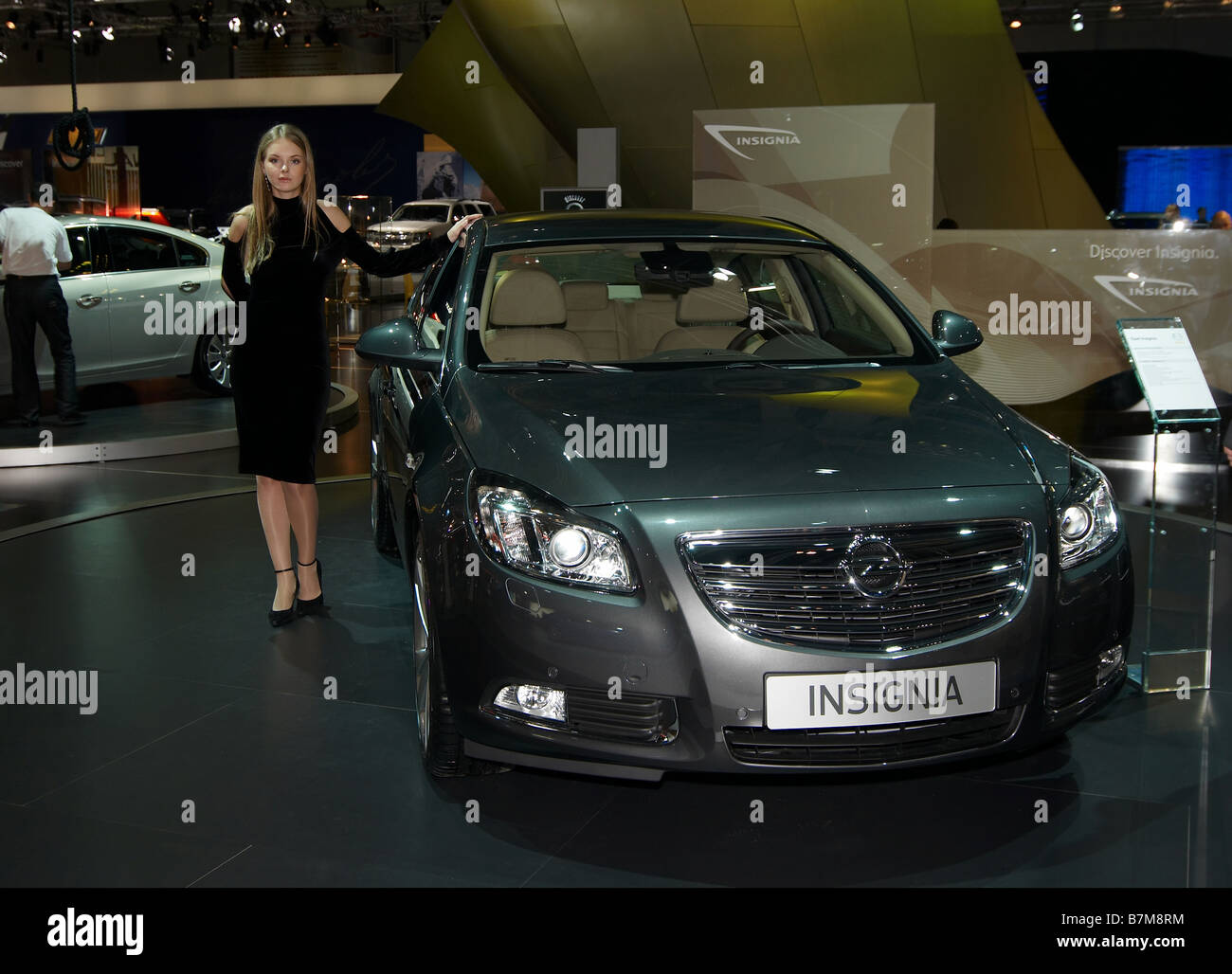 New Opel Insignia - Russian premiere. Moscow International Automobile Salon' 2008 Stock Photo