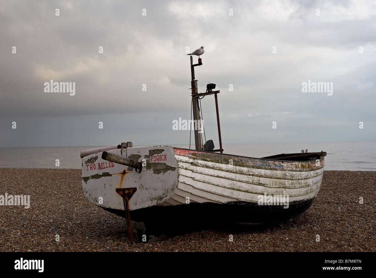 Fishing boat, Aldeburgh, Suffolk, UK. Stock Photo