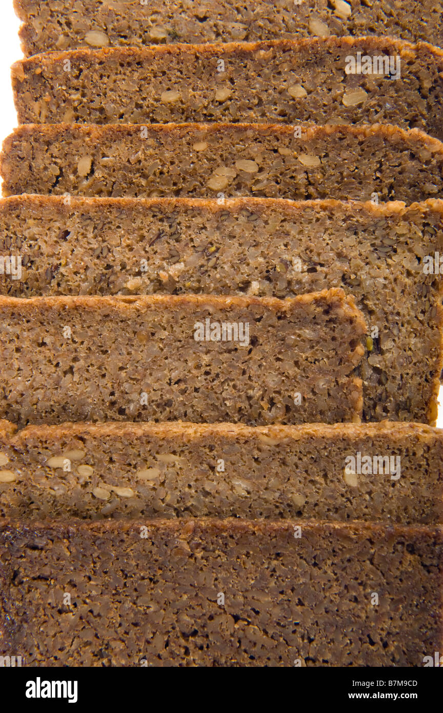 slices of brown bread german vollkornbrot corn whole dark bread corn