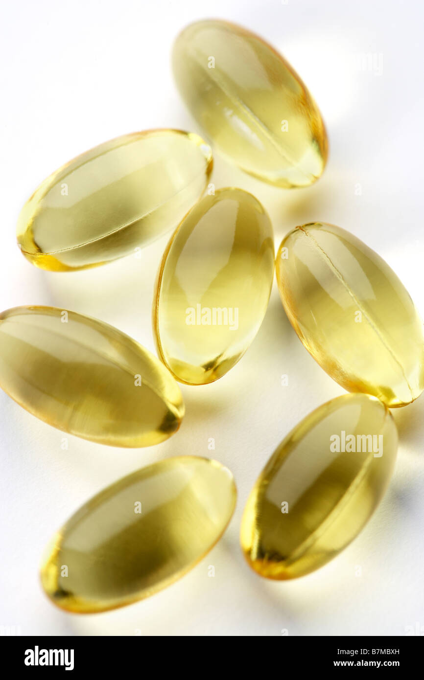 cod liver oil capsules Stock Photo Alamy