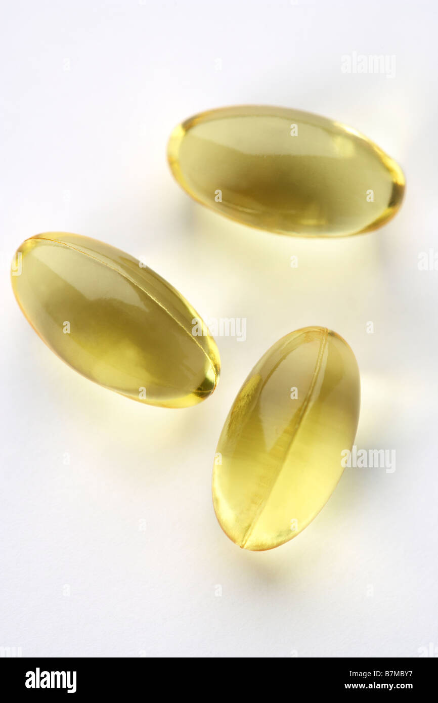 Cod liver oil capsules Stock Photo Alamy