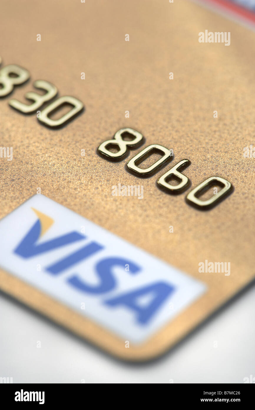 Gold credit card Stock Photo
