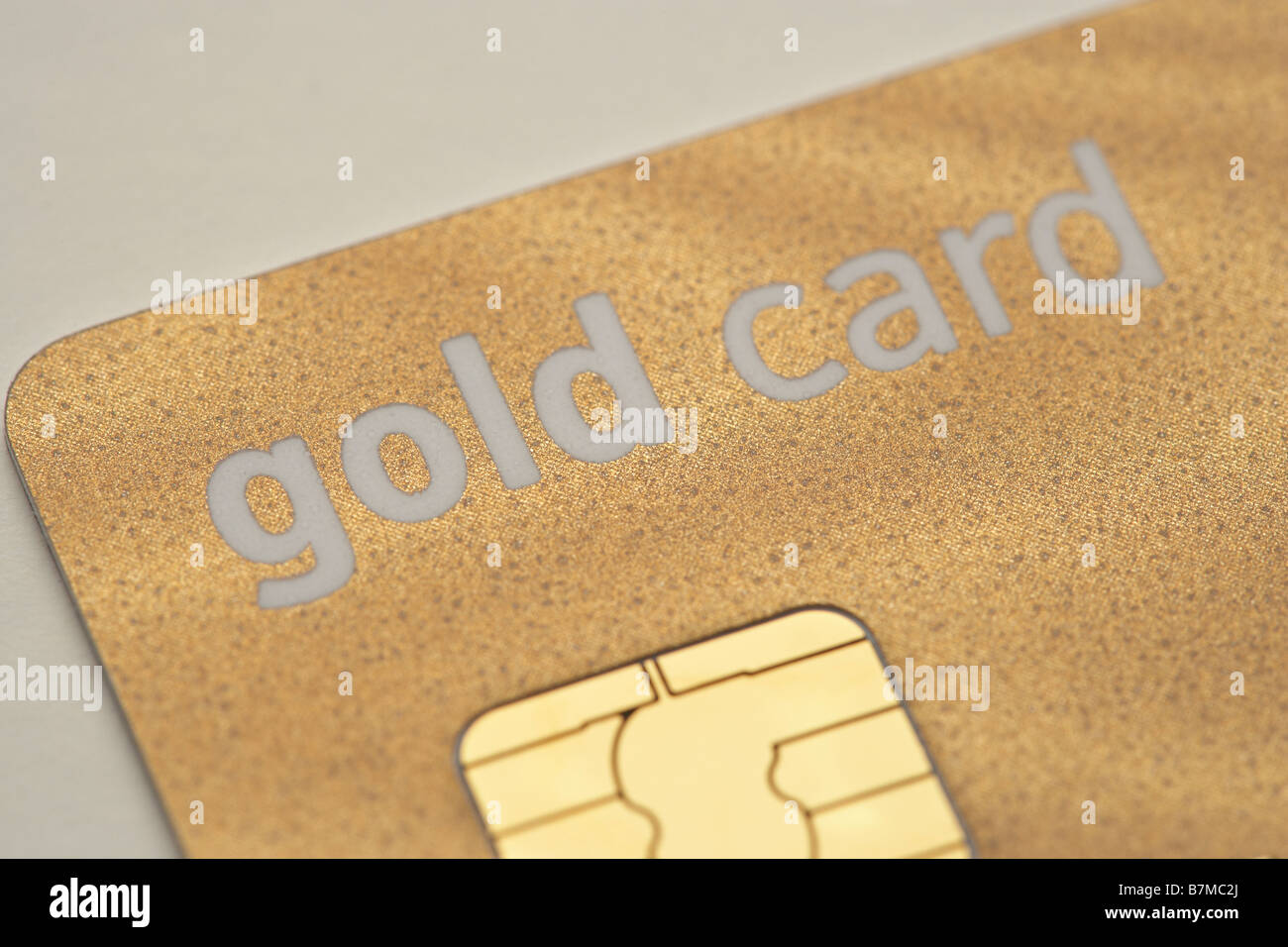 Gold credit card Stock Photo