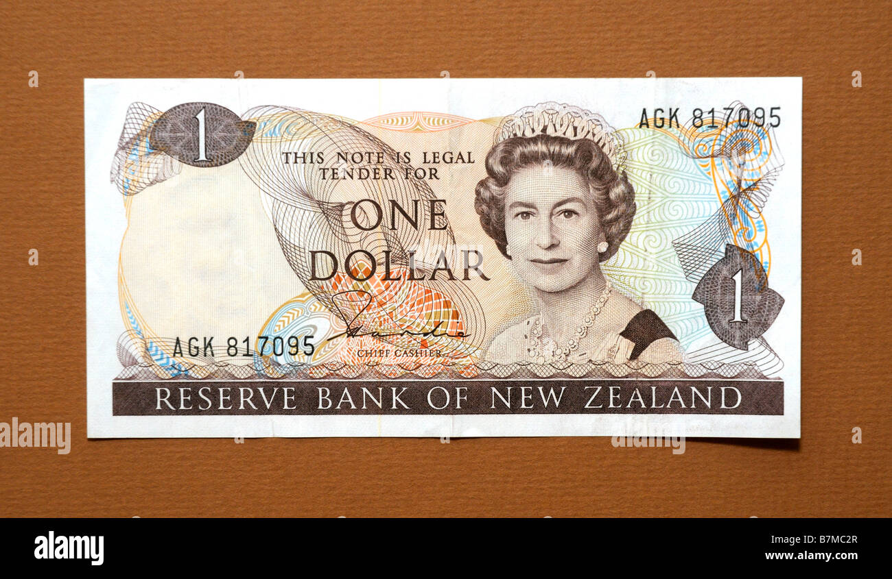 new-zealand-1-one-dollar-bank-note-stock-photo-alamy
