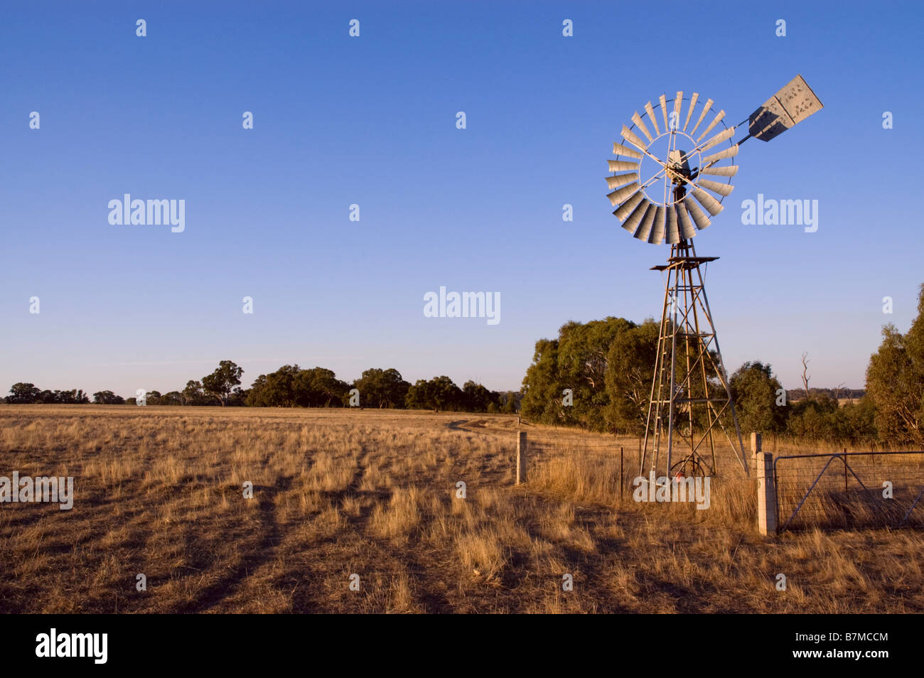 Australian windmill, wind powered water pump Stock Photo Alamy