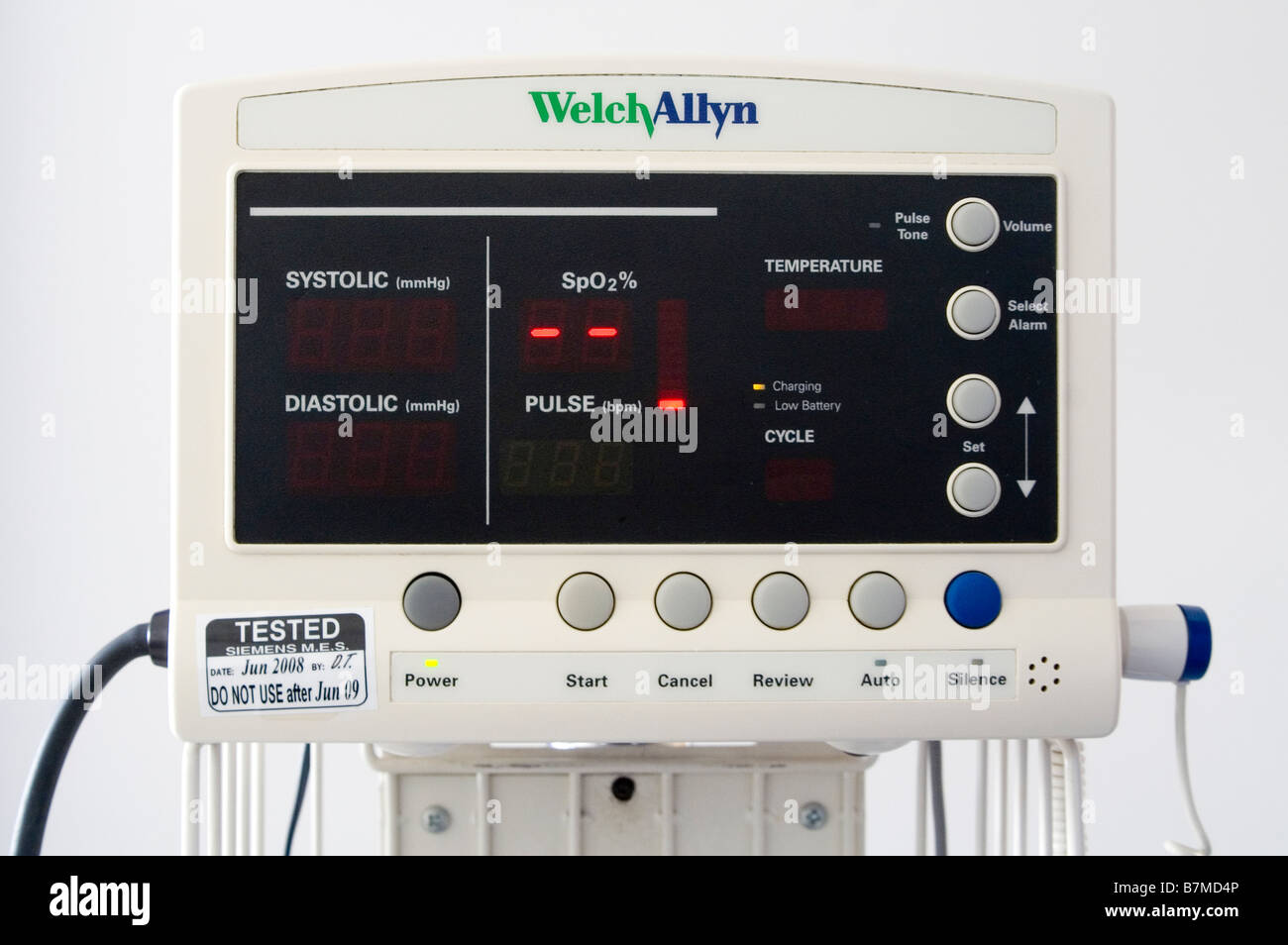 Automated blood pressure and pulse oximetry monitor Stock Photo Alamy